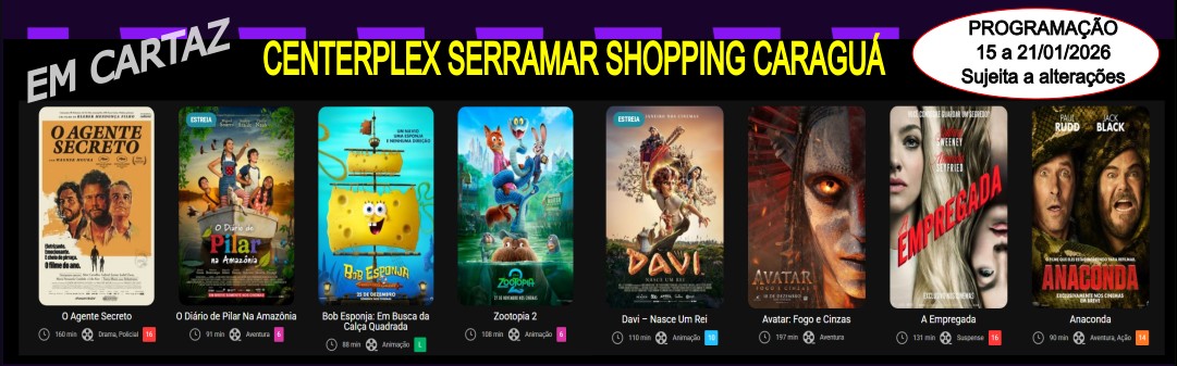 Programação de Centerplex Serramar Shopping