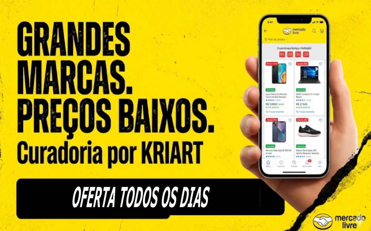 Os melhores preços é no ML