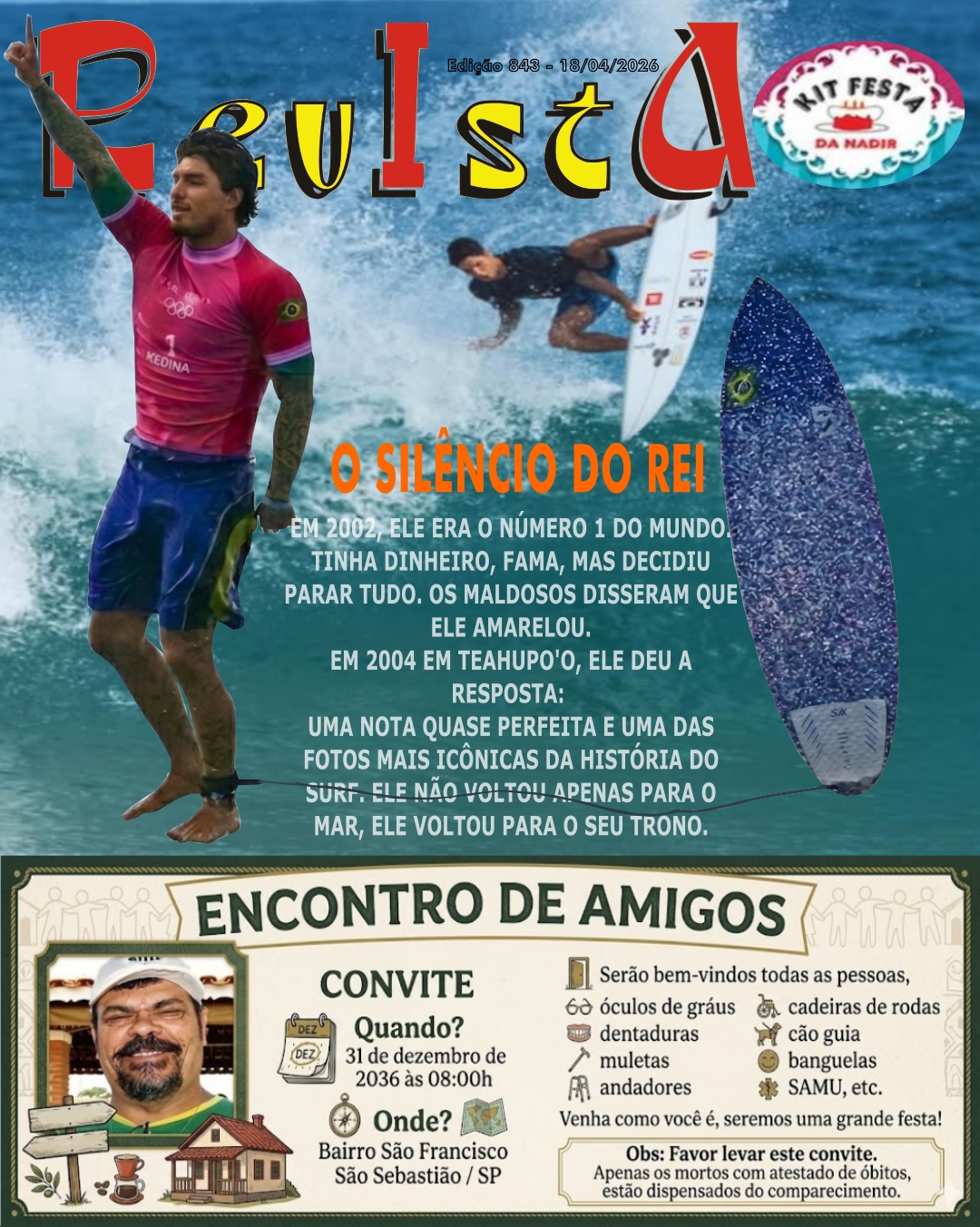 Revista Ria, capa da edição 843