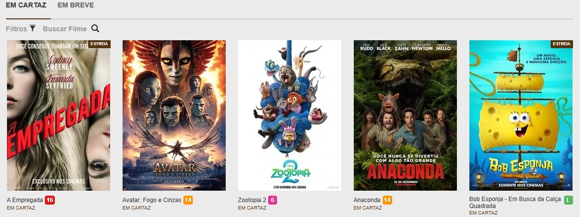Filmes em cartaz de 01 a 07/01/2026